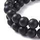 Round Stone Beads Stretch Bracelets Set BJEW-JB07257-03-5
