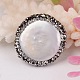 Flat Round Natural Cultured Freshwater Pearl Beads PEAR-H026-02-3