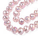 Transparent Crackle Glass Beads Strands GLAA-N051-07-3