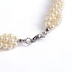 Braccialetti in rilievo di perle di vetro alla moda e collane set di gioielli SJEW-F041-01-3
