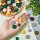 Gorgecraft 144Pcs 12 Styles Spray Painted Natural Wood Beads WOOD-GF0001-84-3