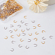 SUPERFINDINGS 300pcs Easy Spin Fishing Spoons Blades Spinner Spinner Folded Clevises U-Shaped Brass Links Silver Golden Colors for DIY Fishing Lures Accessories 5.5x4x2mm KK-FH0001-01-6