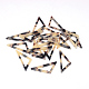 セルロースアセテート（樹脂）ペンダント  三角形  アンティークホワイト  39x17x2.5mm  穴：1mm KY-S130-A304-1