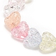 Bracelet extensible en perles de coeur acrylique couleur bonbon pour enfants BJEW-JB08241-5