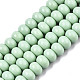 Opaque Solid Color Glass Beads Strands X-GLAA-R217-01-A05-1