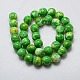 Granos de jade blanco océano sintético hebras G-L019-8mm-03-3