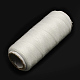 402 Polyester-Nähgarn Schnüre für Tuch oder DIY Fertigkeit, weiß, 0.1 mm, ca. 120 m / Rolle, 10 Rollen / Beutel
