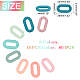 Superfindings 80 pièces 8 couleurs ovale acrylique anneaux de liaison connecteurs à maillons rapides torsion acrylique chaîne lien pour boucle d'oreille collier lunettes OACR-FH0001-022-5
