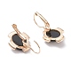Natural Obsidian Leverback Earrings EJEW-I247-02A-3