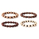 Set di braccialetti di perline di legno BJEW-JB09064-1