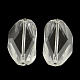 Los abalorios de acrílico transparente ovalada facetas TACR-R123-A01-1