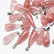 Cherry Quartz Glass Pendants X-G-T081-19-1