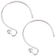Beebeecraft 5 Pairs/Box Round Hoop Earring Hooks 925 Sterling Silver Ball Dot Earwire Connector 13x11x2mm for DIY Jewelry Making Findings STER-BBC0001-35-1