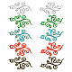 NBEADS 5 Pairs 5 Colors Iron on Flower Patches DIY-NB0007-78-1