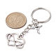 Porte-clés pendentif en alliage coeur saint valentin KEYC-JKC00625-05-3
