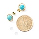 Boucles d'oreilles perles rondes turquoise synthétiques pour fille femmes EJEW-JE04666-05-4
