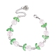 Bracelets de perles de fleurs en verre BJEW-JB09788-02-1