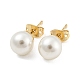 Veri orecchini a bottone in ottone placcato oro 18k&nbsp;EJEW-P2261-46G-03-1