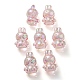 Placage uv perles à bulles acryliques transparentes irisées arc-en-ciel OACR-C007-02A-1
