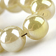 Electroplate Glass Beads Strands EGLA-Q062-6mm-E05-4