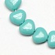 Dyed Synthetical Coral Heart Shaped Beads Strands CORA-L006-03-1
