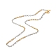 Zweifarbige 304 Edelstahl-Kabelketten-Halsketten NJEW-JN03610-2
