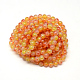 Baking Painted Glass Beads Strands DGLA-Q023-8mm-DB42-3