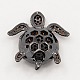 Sienna les micro accessoires de bijoux en laiton ouvrent zircone cubique perles de tortue creuse ZIRC-M019-08-NR-3