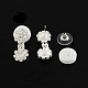 Fashionable Wedding Flower Rhinestone Necklace and Stud Earring Jewelry Sets SJEW-R046-01-8