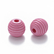 Painted Natural Wood Beehive European Beads WOOD-Q040-019A-A02-2