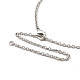 Gestellplattierte Halsketten mit Herzanhänger aus Messing mit Mikropavé-Kubikzirkonia NJEW-H168-02P-3