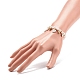 ABS Plastic Imitation Pearl Beaded Stretch Bracelet with Alloy Enamel Charms for Kids BJEW-JB08524-03-3