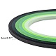 6色クイリングペーパー  緩やかな緑  390x3mm  約120ストリップ /袋  20strips /色 X-DIY-J001-3mm-A04-2