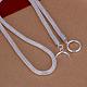 Popular Silver Color Plated Brass Mesh Chain Necklaces For Men NJEW-BB12706-2