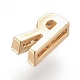 金メッキ真鍮マイクロパヴェキュービックジルコニアスライドチャーム  文字  透明  文字.r  7~7.5x1.5~6.5x3mm  穴：6x1mm ZIRC-L075-61R-G-2