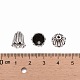 カドミウムフリー＆鉛フリーのアンティークシルバーチベットスタイルの花のビーズキャップ  10x10mm  穴：1mm X-TIBEB-00864-AS-R-4