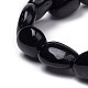 Natürliche schwarze Turmalin Stretch Perlen Armbänder BJEW-K213-C19-3