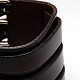 トレンディなユニセックスパンクスタイルレザーワイドリストバンドブレスレット  鉄の時計バンドの留め金付き  ココナッツブラウン  275x65x5mm BJEW-L269-02-2