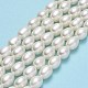 Fili di perle di perle d'acqua dolce coltivate naturali PEAR-J006-17B-01-2