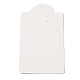 Papier rectangle une paire de cartes d'affichage de boucle d'oreille avec trou de suspension CDIS-C005-02-2