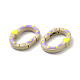 Spray Painted Alloy Spring Gate Rings FIND-A027-02-3