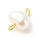 Encantos del conector de perlas de imitación de plástico abs PALLOY-JF01563-6
