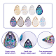 CHGCRAFT 18Pcs 9 Colors Faceted Dorp Glass Bead Charms Tear Drop Glass Gemstone Pendants for Jwewelry Making GLAA-CA0001-32-5