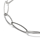 304 Halskette mit Pferdeaugen-Gliedern aus Edelstahl NJEW-D045-07P-2
