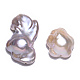 Perles de perles keshi nucléées naturelles baroques PEAR-S020-A02-1-2