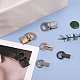 CHGCRAFT 6Pcs 6 Styles Alloy Bag Side D Ring Clip FIND-CA0008-19-4