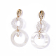 (venta de fábrica de fiestas de joyería) aretes colgantes de perlas de concha EJEW-F206-19G-1