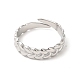 304 anillo de puño abierto con forma de cuerda torcida de acero inoxidable para mujer RJEW-E063-31P-2