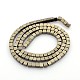 Electroplate Frosted Non-magnetic Synthetic Hematite Beads Strands G-O010A-01-1