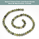 Olycraft 2 brins de perles de jade vert chinois naturel G-OC0004-62B-4